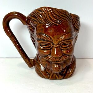 KFC Colonel Sanders Brown Ceramic Mug Design by Maggie Sanders Cup 1970’s Vtg